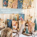 Adventskalender mit bedruckten Tüten - Petrol – Bild 2