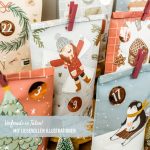 Adventskalender mit bedruckten Tüten – Eisblau – Bild 5