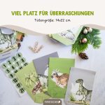 Adventskalender mit bedruckten Tüten – Dino – Bild 3