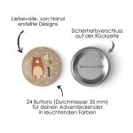 Button Adventskalender - waldtiere - Set 7 – Bild 2