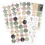 Zahlenaufkleber Set mit Geschenkstickern – Style