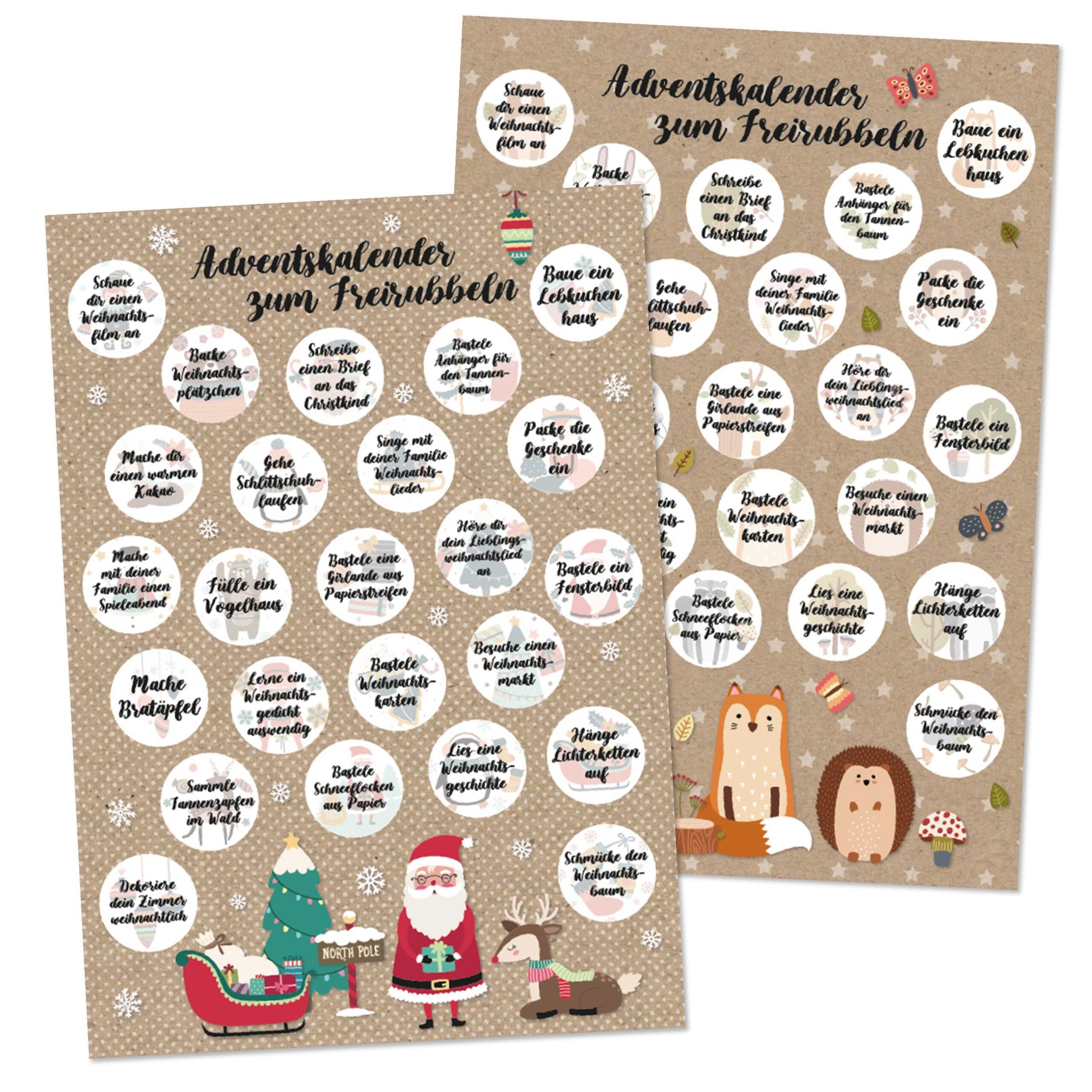 400-014-003_1 Adventskalender zum Freirubbeln – Weihnachtsaufgaben für Kinder – Bild 1