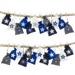 Adv Stoffsäckchen - anthrazit blau marineblau weiss