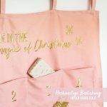 Adventskalender Wandteppich rosa & gold – Bild 4