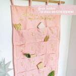 Adventskalender Wandteppich rosa & gold – Bild 5