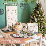 Adventskalender Wandteppich beige & gold Set Nr 34 – Bild 6