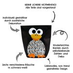 Adventskalender gestanzt - Pinguin - schwarz weiß – Bild 3