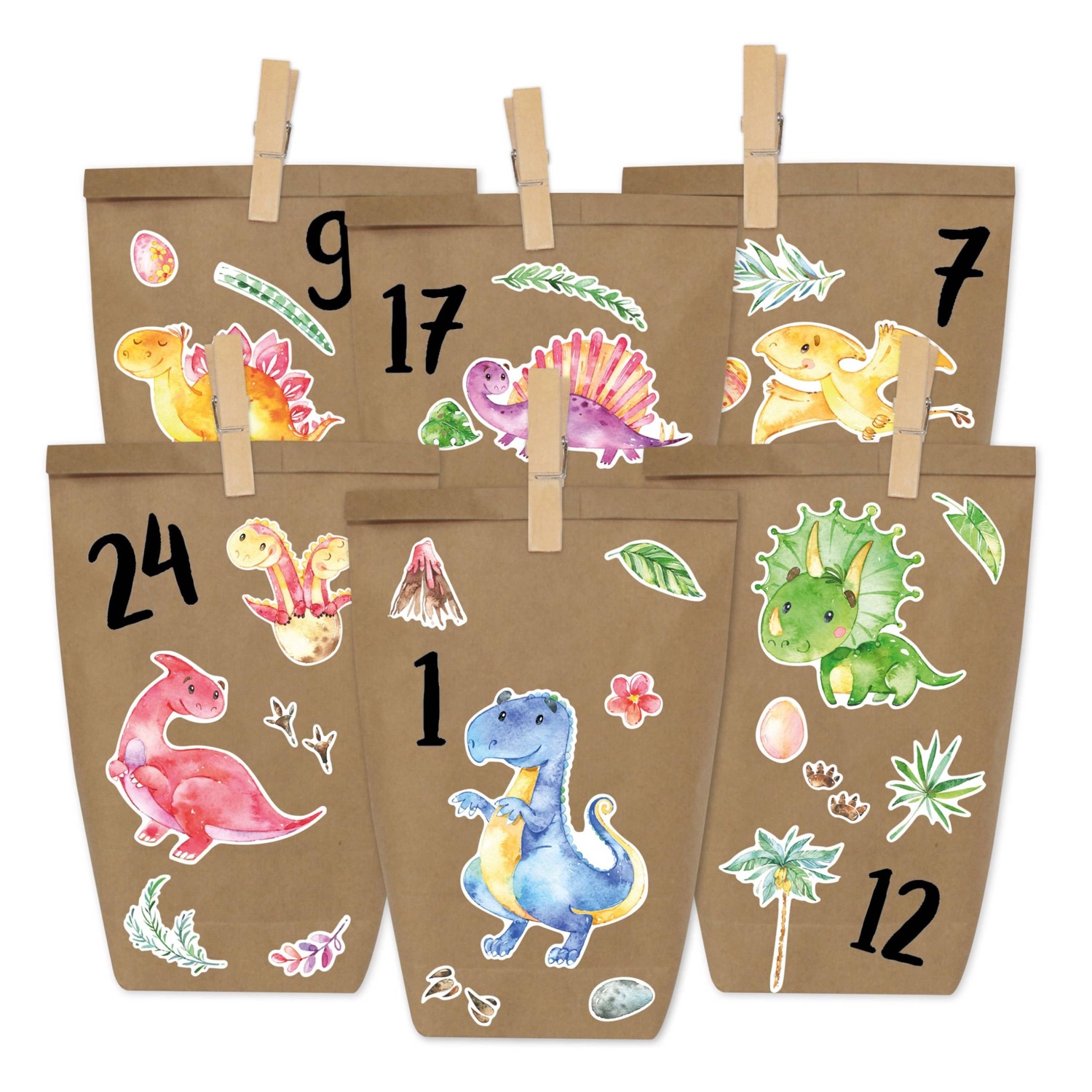 400-065-025-1 Adventskalenderset – Motiv Dinosaurier – Bild 1