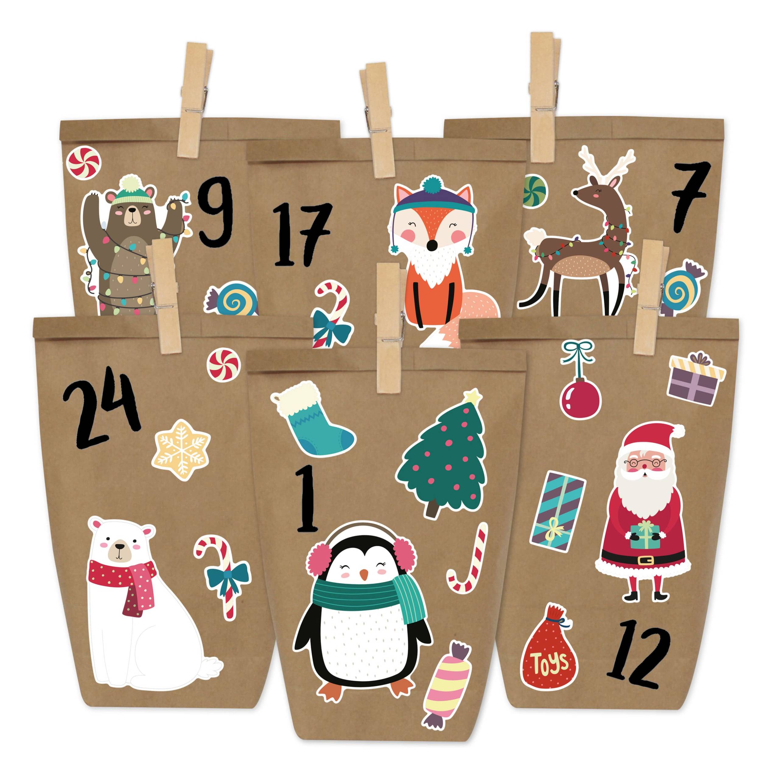 400-065-033_1 Adventskalenderset – Motiv Weihnachtstiere – Bild 1