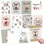 Karten Adventskalender international/englisch - Set 7