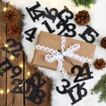 24 Adventskalender Zahlen aus Holz – schwarz – Bild 2