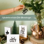 3 Klappkarten mit Holzanhängern - Joyful&Cozy Set 02 – Bild 4