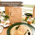 6 goldfolierte Geschenktüten – Holly Jolly – Bild 4
