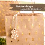 6 goldfolierte Geschenktüten – Holly Jolly – Bild 5