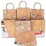 6 goldfolierte Geschenktüten – Scandi