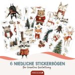 Fensteraufkleber Teeparty Waldtiere – Bild 3