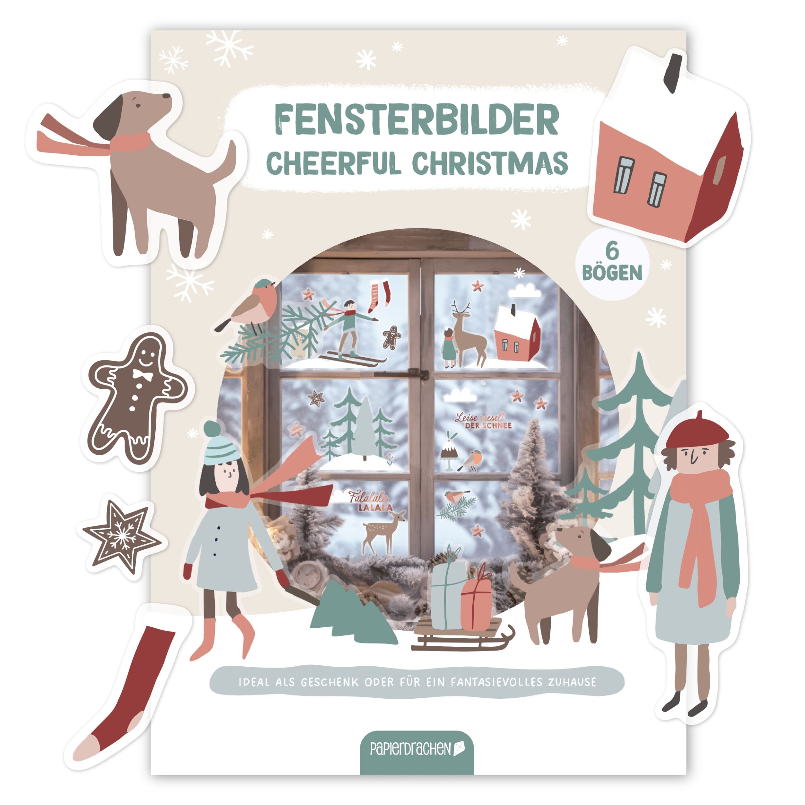 451-001-004_1 Fensteraufkleber – cheerful christmas – Bild 1