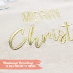 Geschenksäckchen zu Weihnachten - Cremefarben bunt – Bild 4