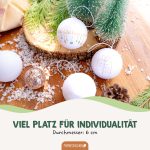 13 Weihnachtskugeln aus Pappmaché – Weiss – Bild 3
