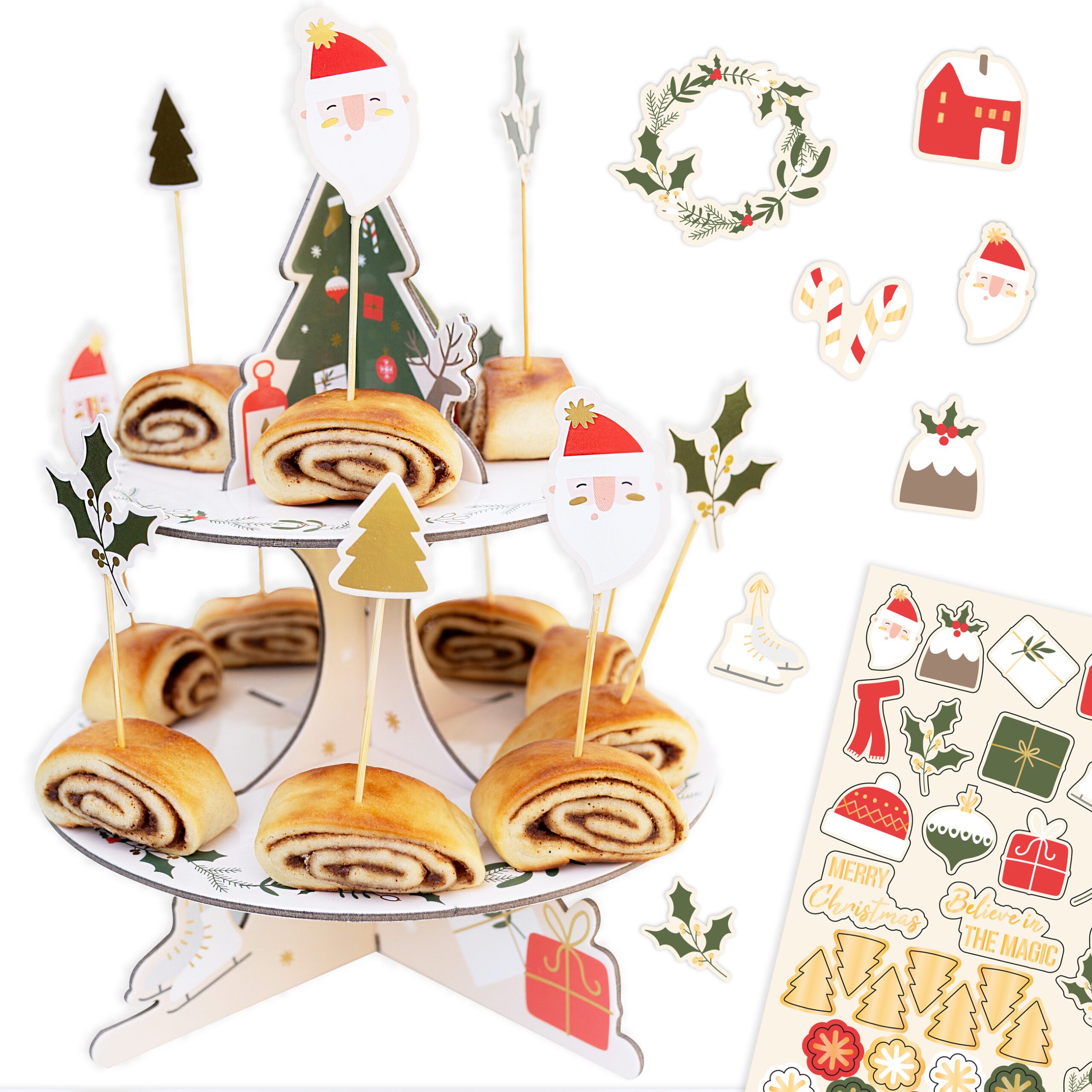 490-012-001_1 Kuchen Etagere zu Weihnachten – Bild 1