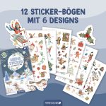 Stickerblock Weihnachten Aquarell – Bild 3