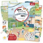 Mein kreatives Fussballwelt Heft – Malen, Rätseln, Stickern