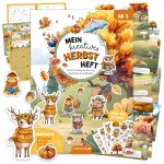 Mein kreatives Herbstwelt Heft – Malen, Rätseln, Stickern