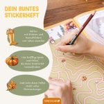 Mein kreatives Herbstwelt Heft – Malen, Rätseln, Stickern – Bild 4