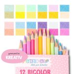 12 Bicolor Buntstifte pastell – Bild 4