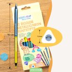12 Bicolor Buntstifte Metallik und Neon – Bild 3