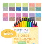 12 Bicolor Buntstifte Metallik und Neon – Bild 4