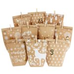 Adventskalender bedruckte Tüten - weiss