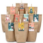 Adventskalender Tütenset mit Klammern - Kinder