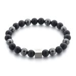 Herrenarmband Hämatit- & Onyx-Steine