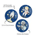 8 Mini Buttons - Astronaut – Bild 2
