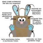 Grosse DIY Osterhasen mit grossen Tüten - grün blau gelb – Bild 2