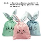 Oster Stoffsäckchen - Samt mit Ohren - Set 1 – Bild 6