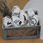 Ostern Leinensäckchen - 6er - Hasen - Set 3 – Bild 5