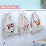 Ostern Leinensäckchen - 3er - Boho - Set 5 – Bild 2