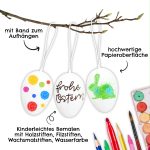 Ostereier Pappmaché - Weiss – Bild 3