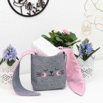 Osternest Stoff Ohren - Set 2 - Rosa – Bild 4