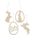 Ostern Cutout Anhänger - Hasen - Set 2