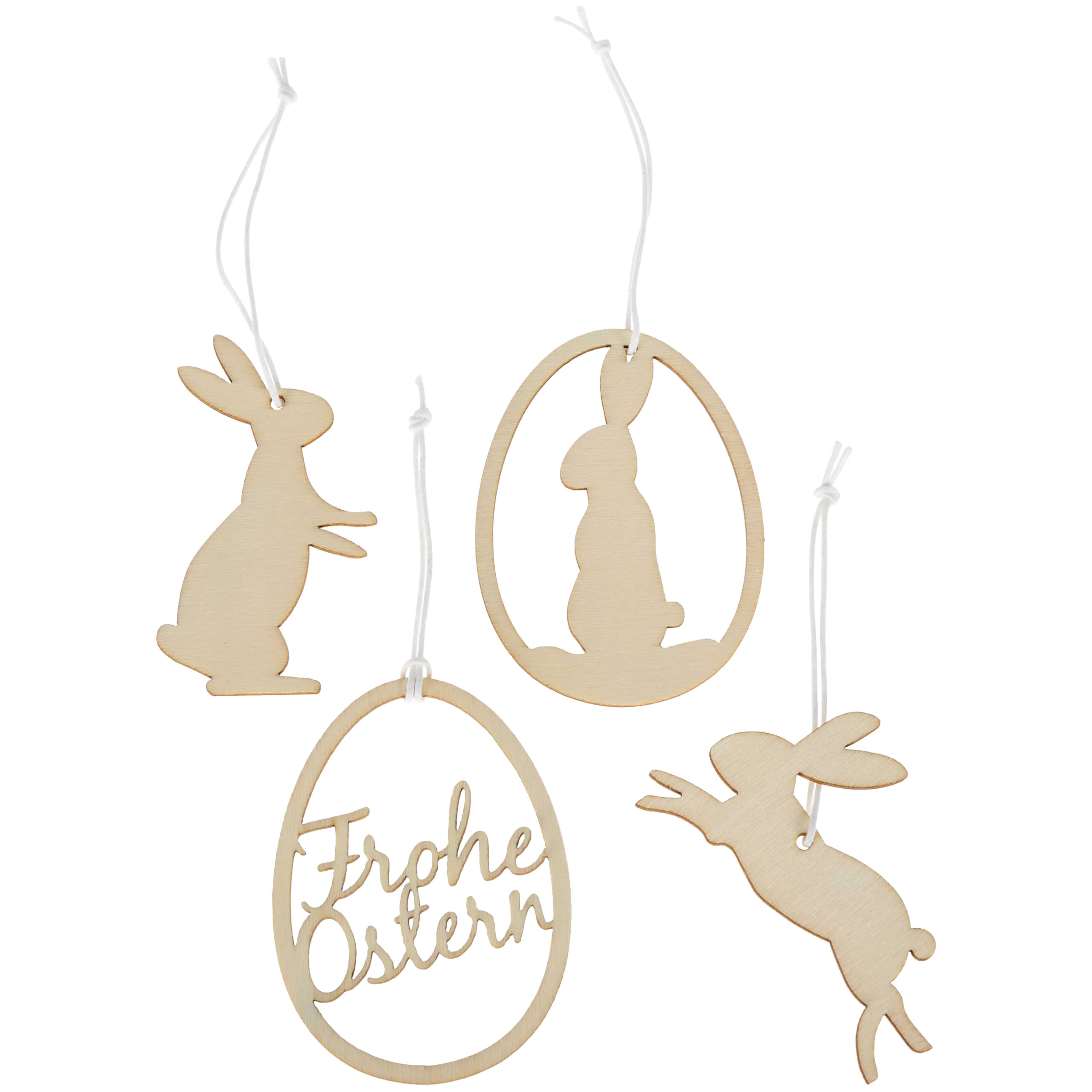 B060-036-003_001 Ostern Cutout Anhänger - Hasen - Set 2 – Bild 1