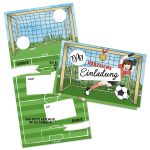 12 Einladungskarten Fußball