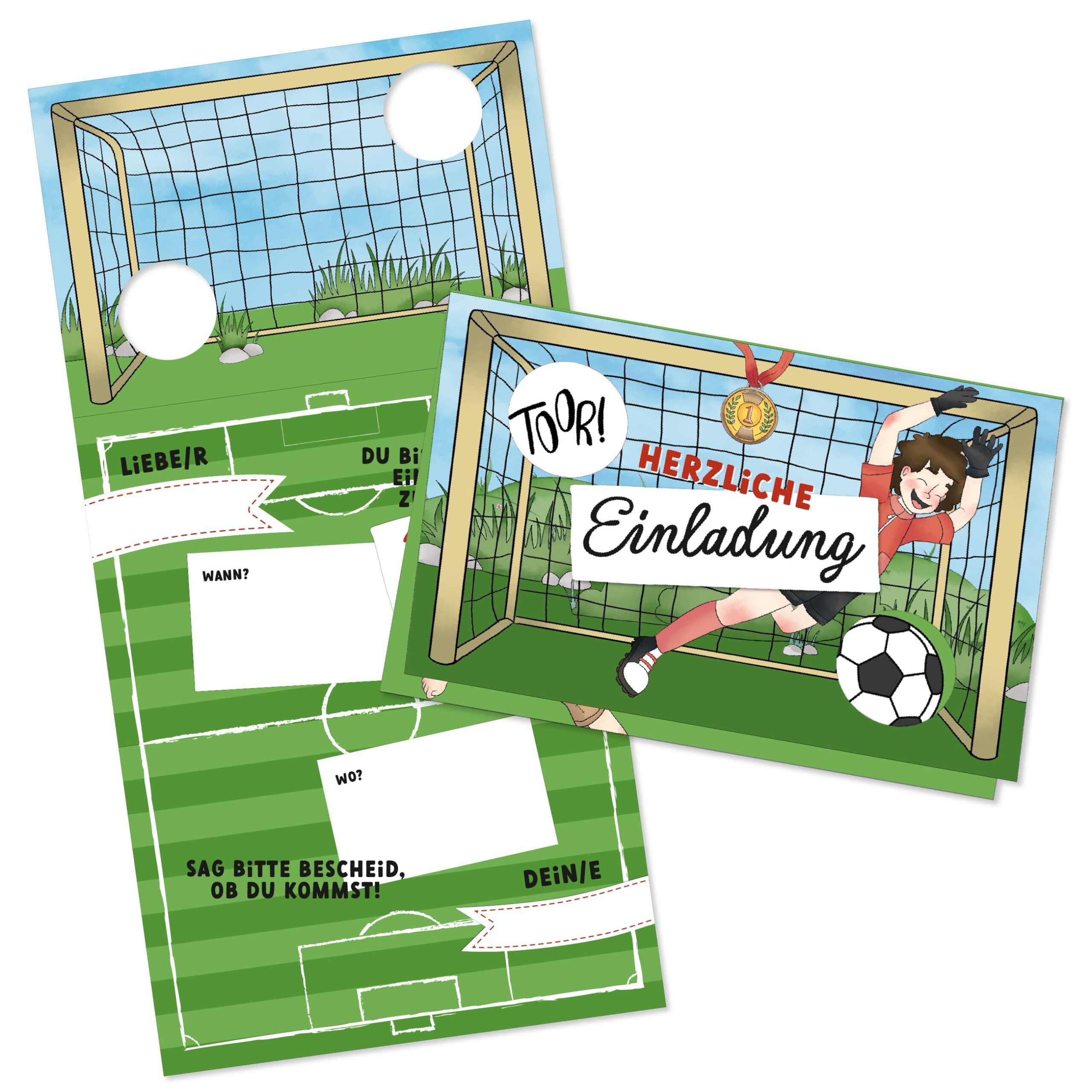 B224-001-036_001 12 Einladungskarten Fußball – Bild 1