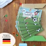 12 Einladungskarten Fußball – Bild 6