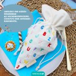 2 Geschenkbeutel Schultüten Canvas bunt Schulkind – Bild 3