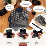 Geschenkverpackung Handtaschen schwarz gold – Bild 3