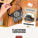 Geschenkverpackung Handtaschen schwarz gold – Bild 4