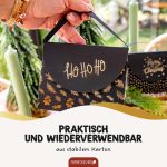 Geschenkverpackung Handtaschen schwarz gold – Bild 6